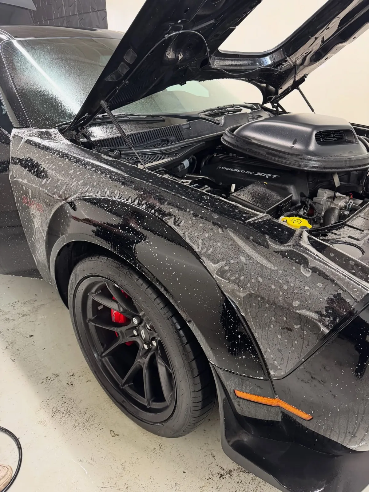 Aplikácia PPF fólie na blatník Dodge Challenger SRT